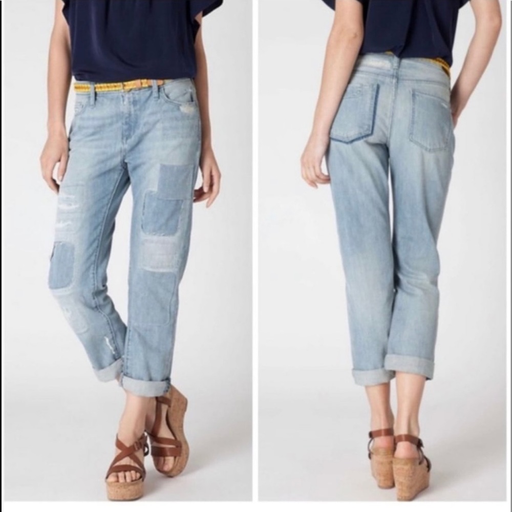 Anthropologie Boyfriend Patchwork Jeans